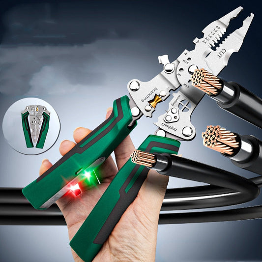 🔥 46% OFF! ⏰Multi-Function Foldable Wire Stripper with Voltage Tester