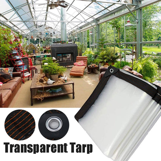 🔥Heavy-Duty Clear Tarp - Waterproof & Insulated | 50% OFF + Free Bungee Cord Set