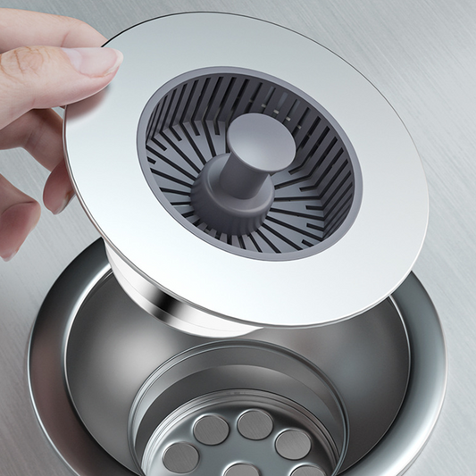 🚰 BUY 2 GET 1 FREE ! ✨ Pop-Up Sink Drain Stopper with Strainer – Clog Prevention, Easy Cleaning & Durable Design 🛡️