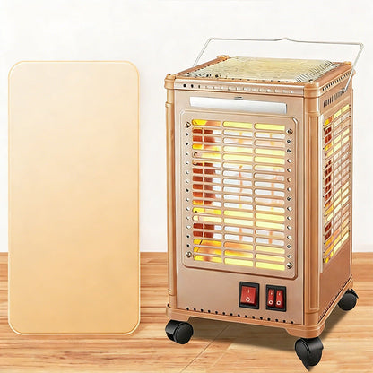 5 Sides Portable Electric Heater with BBQ Grill Top
