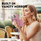 🔥2026 NEW ARRIVAL🔥Protective Pink Wallet Phone Case with Mirror & Wristlet