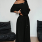 🌸Spring Pre-sale💐Women's Off-Shoulder Top & Pants 2-Piece Set