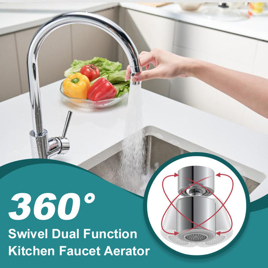 🔥NEW YEAR SALE - ONLY £9.99!!⚡50K+ SOLD!💝💧360° Swivel Dual Function Kitchen Faucet Aerator⚡