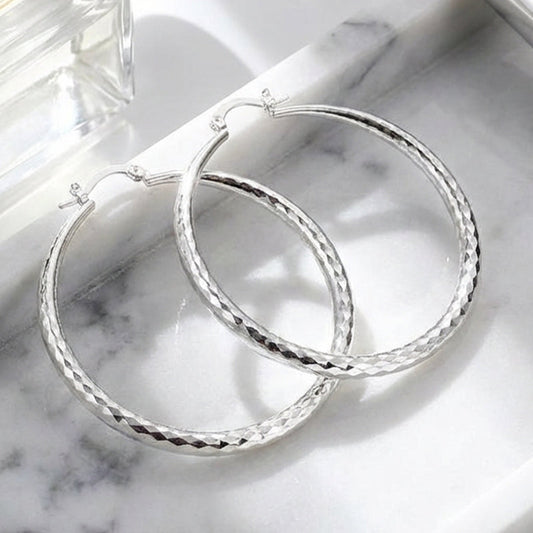✨️50% OFF💎Diamond-Cut Hoop Earrings for Women💖