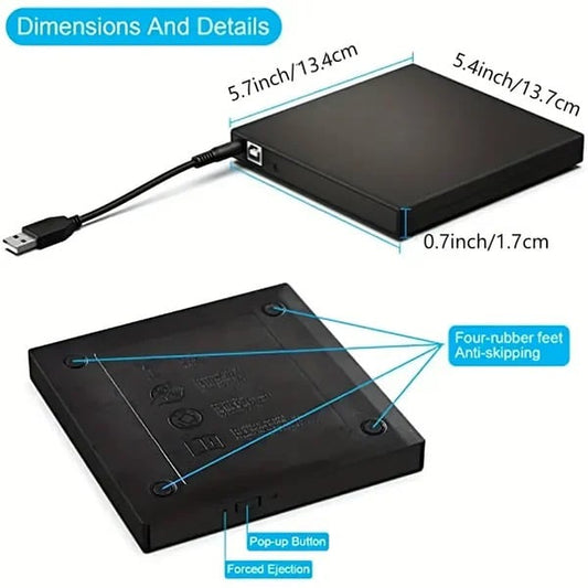 📢📢50%  OFF !! ⏰ No Disc Drive on Your Laptop? Now You Do! External CD/DVD Burner 50% OFF📀