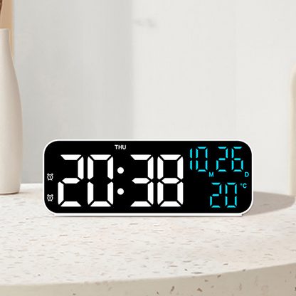 Modern LED Digital Alarm Clock with Temperature