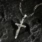 🔥 50% OFF! ⏰ Gold-Tone Crucifix Pendant Necklace – Detailed INRI Design, Adjustable Figaro Chain & Everyday Faith Jewelry ✝️✨
