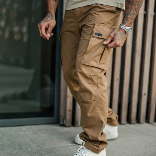 👖💼 50% off ⚡ Classic Multi-Pocket Cargo Pants for Men – Relaxed Fit, Durable & Breathable, Sizes 2XL–4XL! 🌿🖤