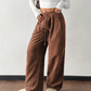 ✨💖 Retro-Chic Vibe | High-Waist Corduroy Trousers | Textured & Relaxed Fit 🕶️