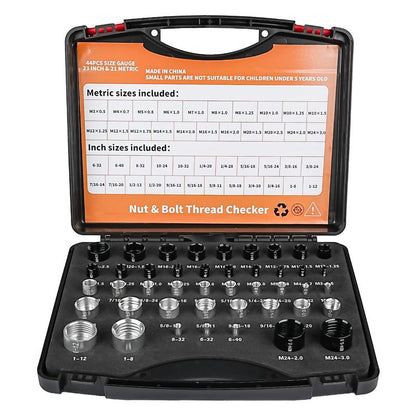 📢📢50%  OFF !! ⏰Nut & Bolt Thread Checker Kit for Inspection of Fixed Bolts or Threaded Holes