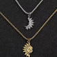🌞🌙 Valentine’s Day Special! Sun & Moon Pendant Necklace Set – Symbolic Couple Jewelry, Gold & Silver, Asymmetrical & Meaningful