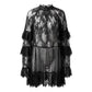 👗 LIMITED-TIME 50% OFF! ✨ Elegant Hollow-Out Lace Dress – Ruffled Sleeves, Flowy, Versatile 🌸