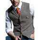 👔Spring Sale 50% Off!⌚Men's Plaid Tweed Lapel Vest