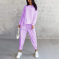 ⏰ Now only 50% off!🔥Women Long-Sleeve Irregular Hem Sweatshirts & Pants Set