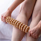 12 Rollers Curved Wooden Massage Stick