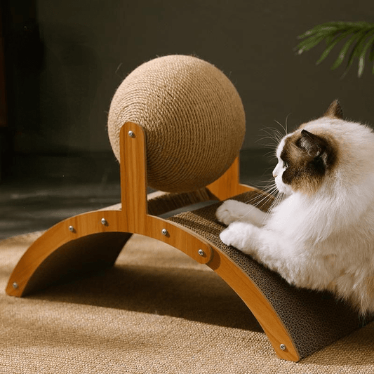 💖50% OFF!🐱Natural Sisal Cat Scratching Ball With Cardboard Pad✨