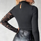 🔈🔈NEW ARRIVAL 50% OFF🌸Women's Asymmetrical Cutout Lace Sleeve Top👚