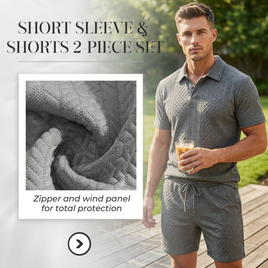 👔 50% OFF NOW! ⚡ Men's Diamond Pattern 2-Piece Set – Cool, Wrinkle-Resistant & Adjustable (S–3XL) 🌊