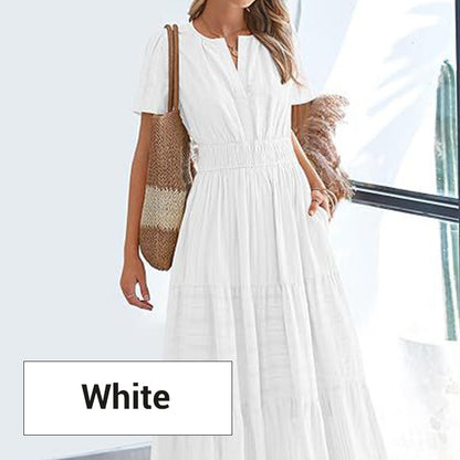 👗 50% OFF NOW! ✨ Smocked Maxi Dress – Great for Travel & Summer Strolls, Comfortable & Stylish ☀️