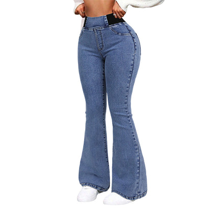 🥳2026 HOT SALE🥳💞50K+ SOLD!👵👖 High-Waist Stretch Flare Jeans – Gentle tummy control, comfy stretch. Flattering flare leg. Perfect for daily wear. 🌸✨