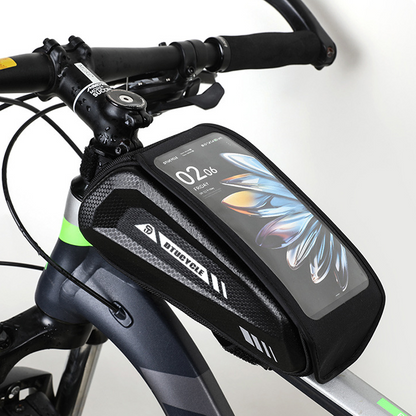 🚴 40% OFF NOW! 📲 Waterproof Bike Top Tube Bag – Hard-Shell Phone Holder, Touch-Sensitive & Large Capacity 🛡️