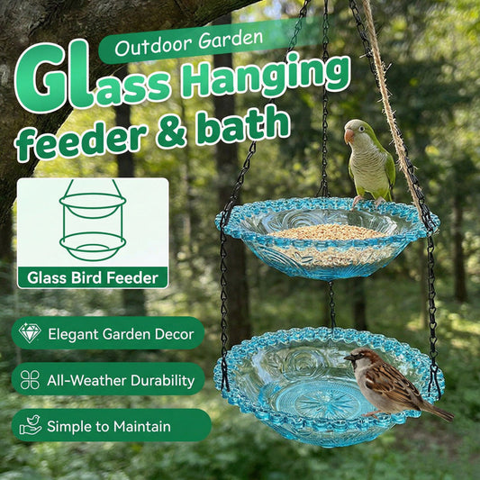 ✨2026 Spring special offer 60% off-🐦Solar Cascade Hanging Bird Bath Fountain