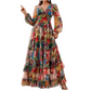 🎁New arrival Free Shipping💥Romantic V-Neck Lantern Sleeve Floral Dress👗