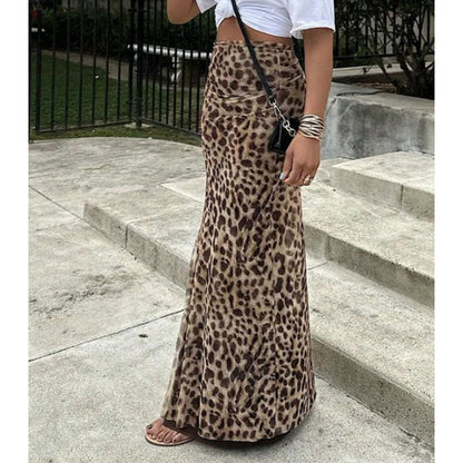 👗 50% OFF NOW! 🐆 Flowy Leopard Print Long Skirt – High-Waisted & Effortless Style ✨
