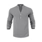 ✨ Men's Linen-Blend Henley Shirt—Casual Style, All-Day Comfort! ✨