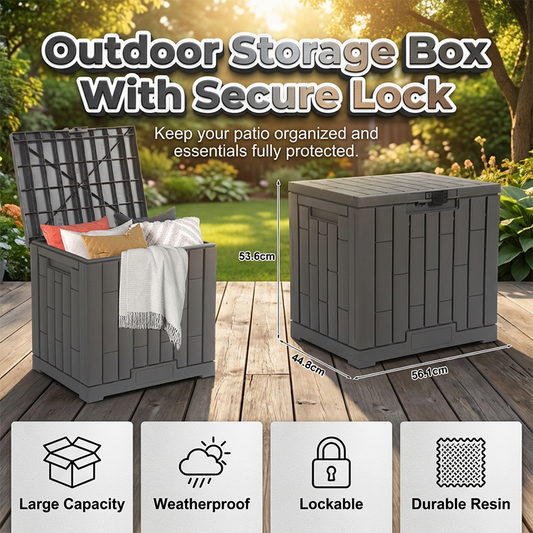 💗LAST DAY SALE 50% OFF⚡2K+ SOLD💕Waterproof Outdoor Storage Box with Lockable Lid