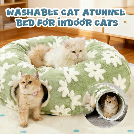 💐50% OFF ! Washable Cat Tunnel Bed – Easy Daily Hygiene 🧼🐱【Limited Offer】