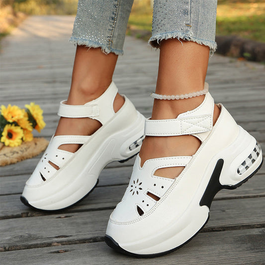 🔥Spring Hot Sale🔥Breathable Hollow Platform Wedge Sandals – Slim Fit & Fashion Forward