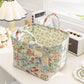 🌸 LIMITED-TIME 50% OFF! 🧺 Portable Floral Fabric Storage Basket – Vintage Design, Foldable & Large Capacity 🎀