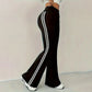 🎁New arrival 40% OFF💥 High-Waist Side Stripe Flared Pants