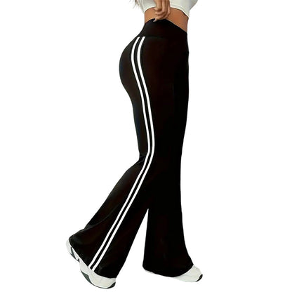 🎁New arrival 40% OFF💥 High-Waist Side Stripe Flared Pants
