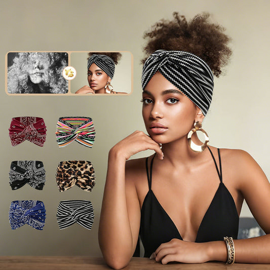 💗Buy 1 Get 1 Free💃Boho Style & Print Hair Band Wide Elastic Hair Band