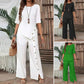 👗New arrival 40% OFF!🥰Women's Irregular Hem Top & Wide Leg Pants Two-Piece Set