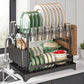 💗LAST DAY SALE 26% OFF⚡2-Tier Dish Drying Rack with Drainboard