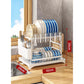 💗LAST DAY SALE 26% OFF⚡2-Tier Dish Drying Rack with Drainboard