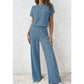 2026 New Arrivals 50% OFF💥Women's Ribbed Knit Top & Wide-Leg Pants Set