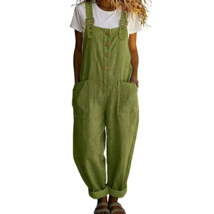 🌿New arrival 40% OFF!👖 Women's Casual Button-Front Overalls