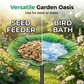 Vibrant Garden Flower Stake Bird Feeder