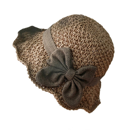 🧢 50% OFF NOW! 🌞 Elegant Woven Straw Sun Hat with Bow – Breathable, Foldable & Perfect for Beach & Travel 👒