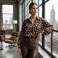 🌸New Arrival 40%OFF🦋✨Women’s Button-Down Polka Dot Shirt