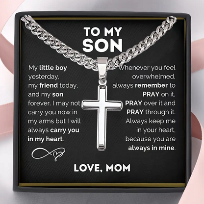 🥳SUMMER HOT SALE🥳💞50K+ SOLD!💥50% OFF! 🔥Men's Stainless Steel Cross Pendant Necklace