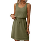 🌸New Arrival 40%OFF🦋✨50K+ SOLD! 🎁✨Women's Sleeveless Waffle Knit Drawstring Waist Dress