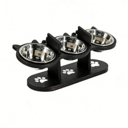 🎁New arrival 50% OFF🐾 Anti-Slip Elevated 3-Bowl Pet Feeder! 🍲🐶🐱