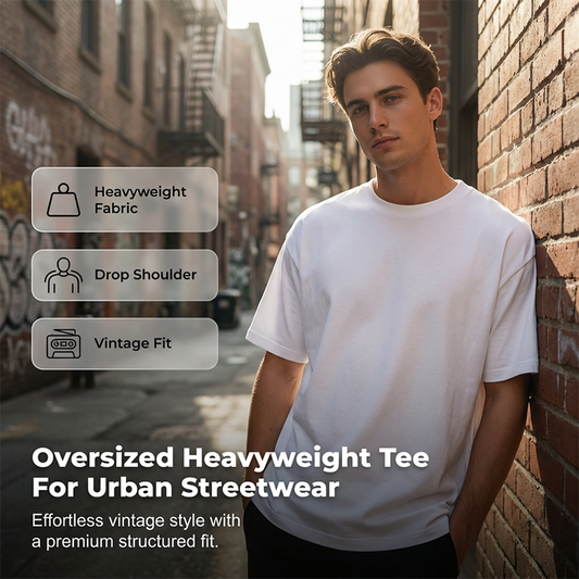 🥳SUMMER HOT SALE🥳💞Free Shipping!💥40% OFF! 🔥Men's Heavyweight Oversized Drop-Shoulder T-Shirt