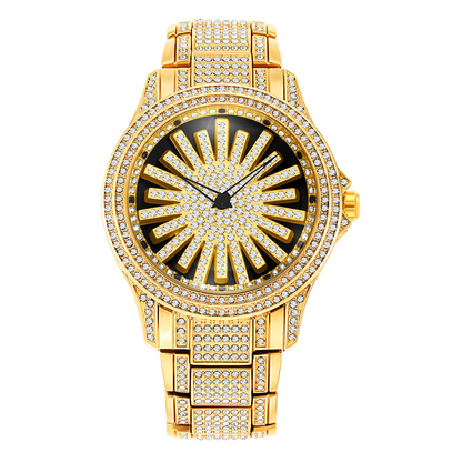 ⌚ 40% OFF NOW! ⚡Men's Iced-Out Rotating Dial Watch