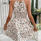 ✨Hot Sale 50% Off🌸Abstract Print Halter Neck A-Line Dress